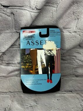 NIP Assets Brown Cottagecore Dark Academia Prep Textured Tights Sz 1 Pantyhose